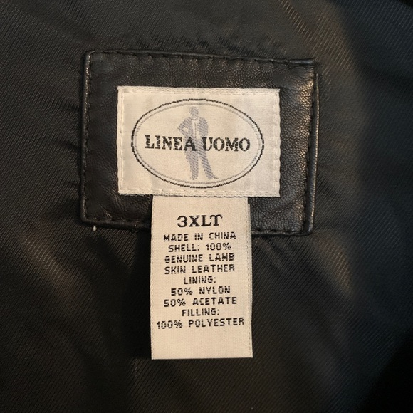 Linea Uomo 3/4 length lambskin leather black jacket, like new, rarely worn - Picture 4 of 10